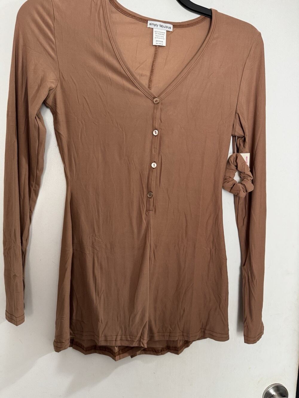 Simply Fabulous Women's “Long Weekend” Button Down Pajama Shorts Romper Medium